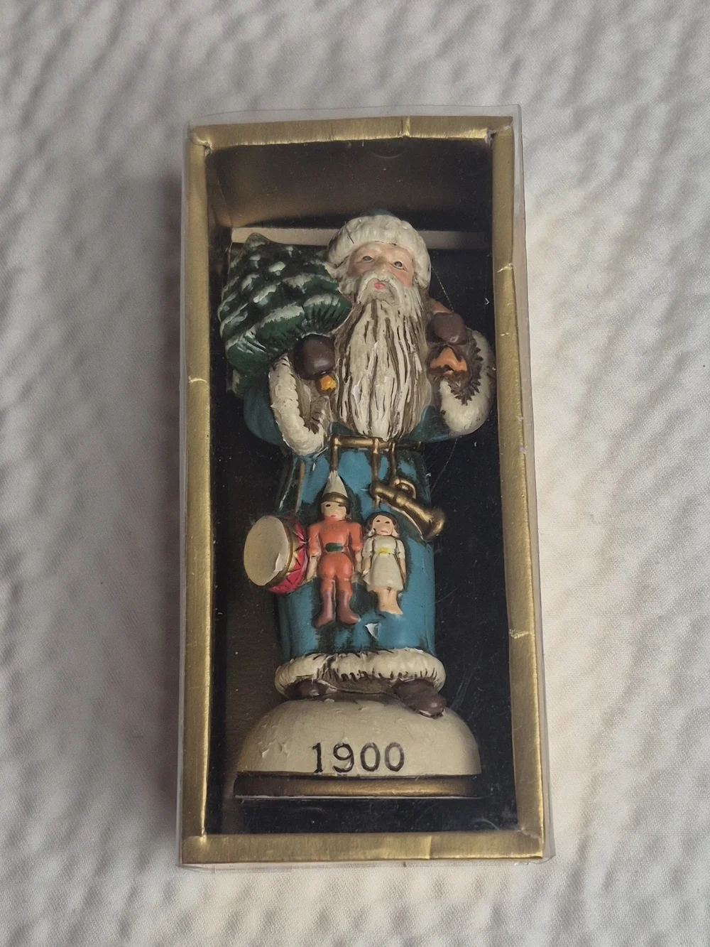 VintageChristmas Reproductions Inc Memories of Santa 1900 Ornament 1987 Box
